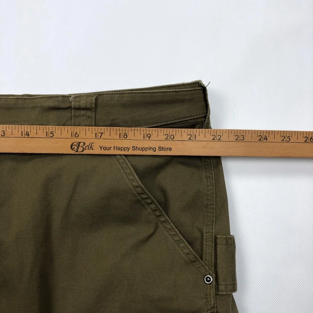 Duluth Trading Co Coolmax Flex Firehose Cargo Shorts Olive Mens 44 Relaxed Fit